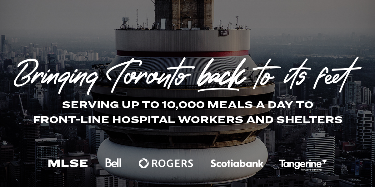 Serving up to 10,000 meals a day to front-line hospital workers and shelters