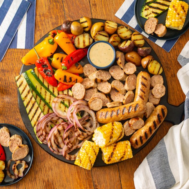 Grilled Sausage Grazing Board - Recipe by Blackberry Babe